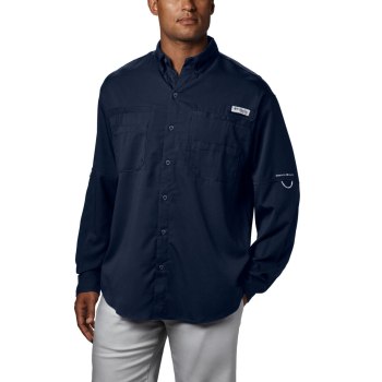 Columbia Overhemd Heren, PFG Tamiami II Long Sleeve Donkerblauw, 15ATECPQU